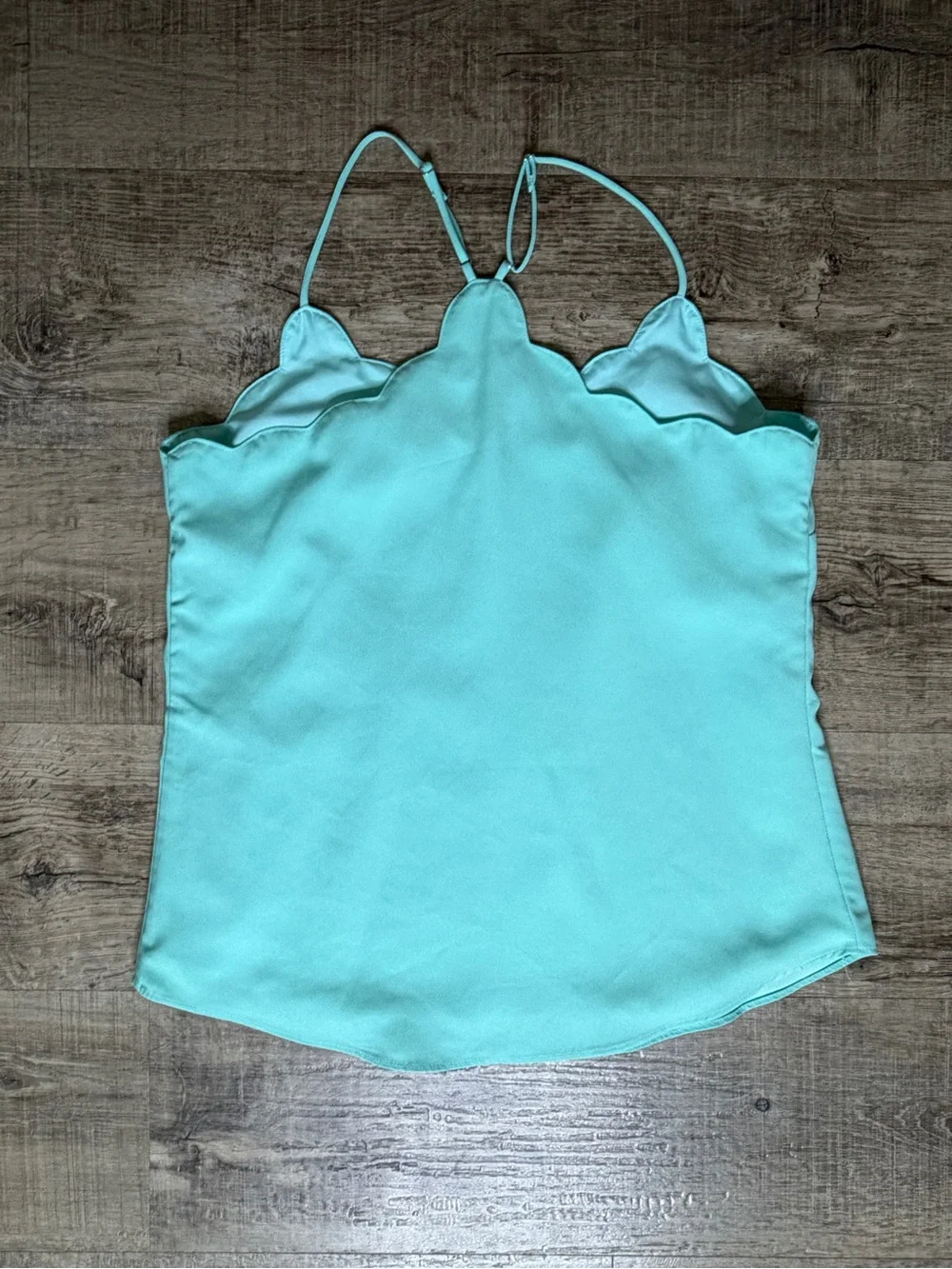 J CREW Top Scalloped Camisole Spaghetti Strap Lined Tank - Size 2